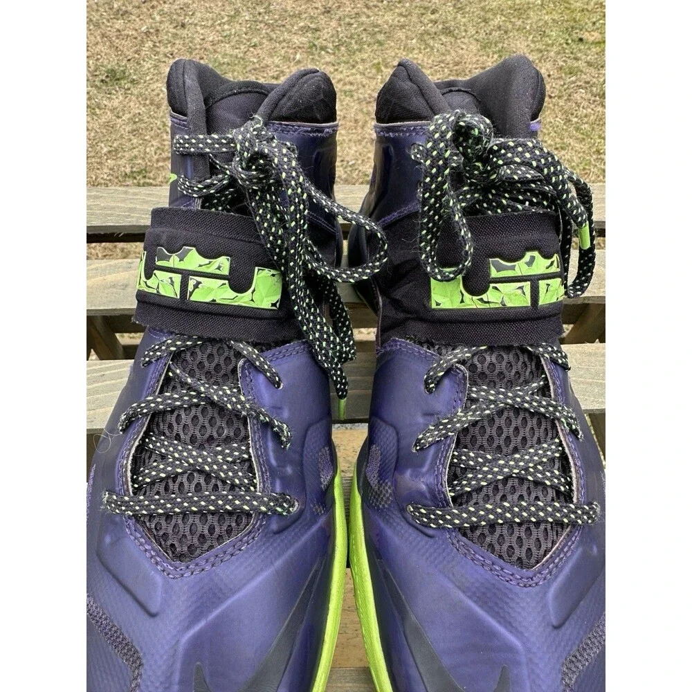 Nike Lebron Zoom Soldier 7 VII Mens Size 10 Basketball Court Purple Green Lime